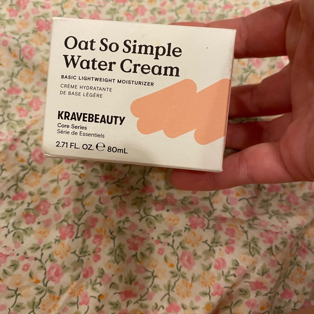 KraveBeauty Oat So Simple Water Cream - Lightweight Peach Moisturizer